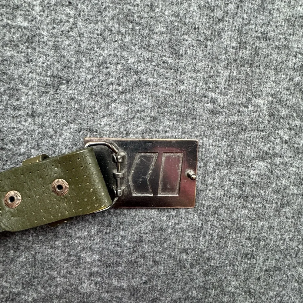 Armada Snowboards Belt Belt Buckle Green Leather Sz Large 36-40